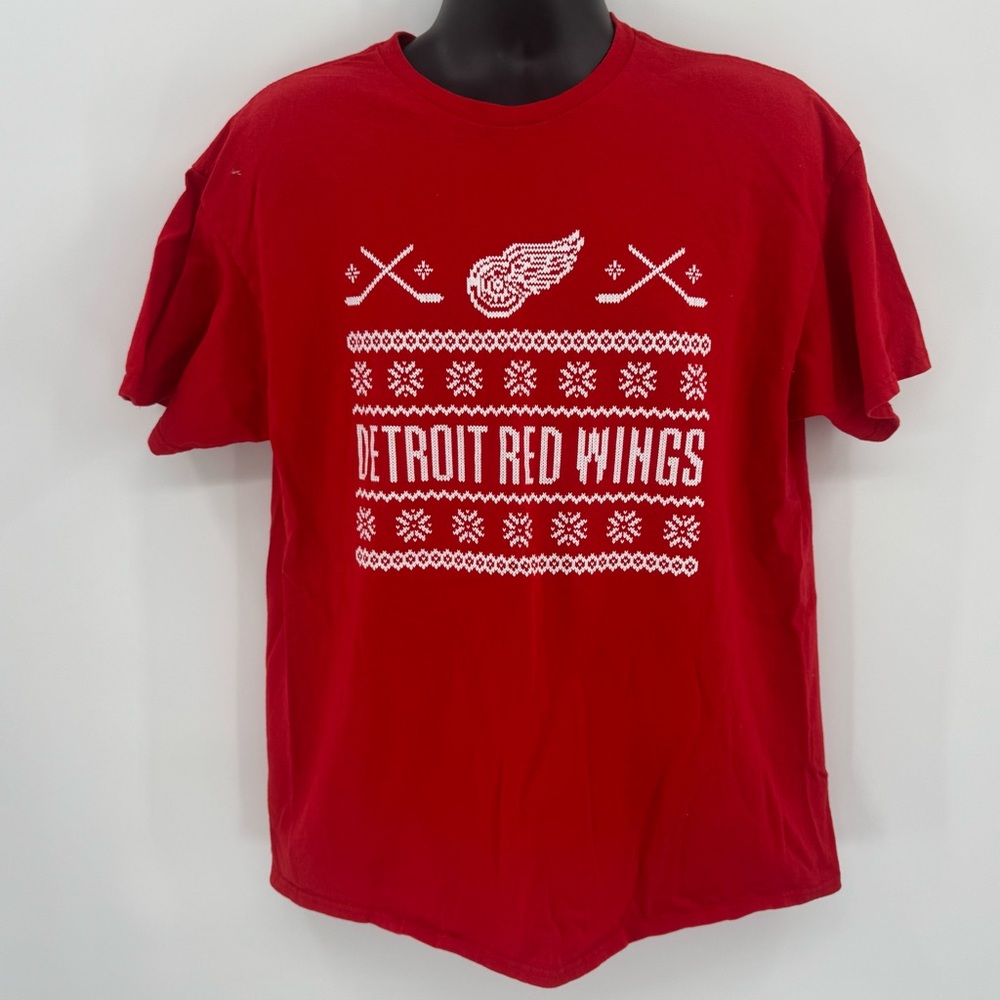 Detroit Red Wings Ugly Winter Graphic tee Shirt Size XL (D1)